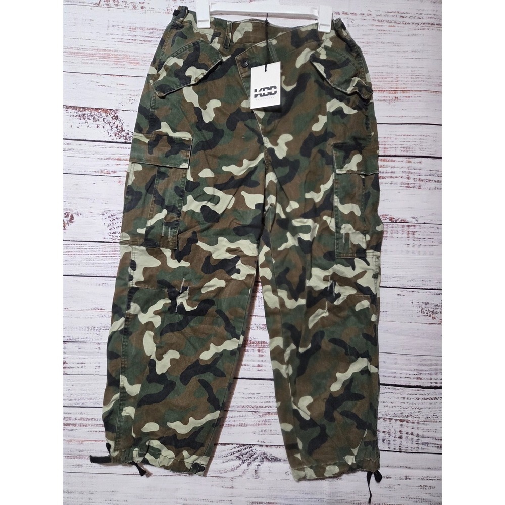 KBB by Kahlana Barfield Brown Target Camo Asymmetric Cargo Pants Green Medium
